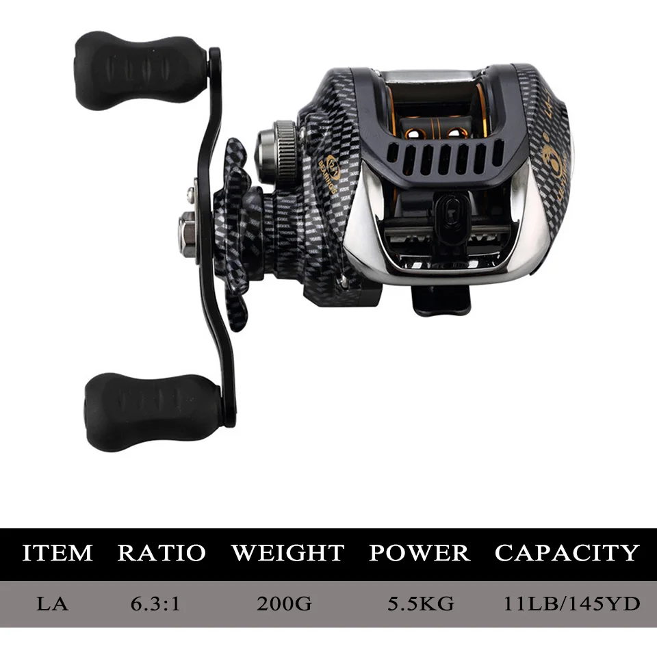 DASNAKI الصيد بكرات baitcasting الصيد بكرة 5.5 kg الطاقة baitcasting القفز الصب بكرة المطاط مقبض السيراميك خط دليل