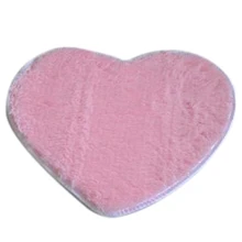 Модный современный декоративный лохматый сердце мягкий ковер из искусственного меха овчины спальня ребенок коврик для девочек розовый