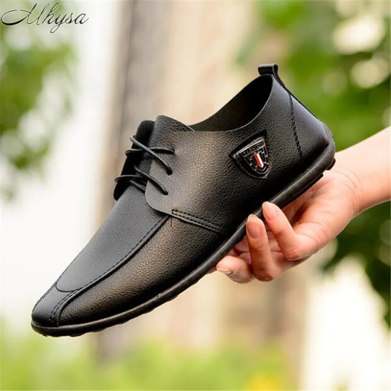 Mhysa/Новинка, мужская обувь Lok Fu, удобная дышащая модная повседневная обувь, кожаная дышащая повседневная обувь, мужская весенняя обувь L442