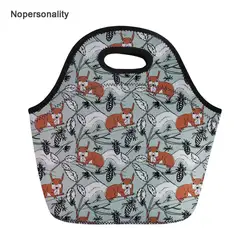 Nopersonality цветочный белка рюкзак с принтом изолированный неопреновый Lunchbag для Дети изоляции Для женщин девочек Пикник Еда сумки