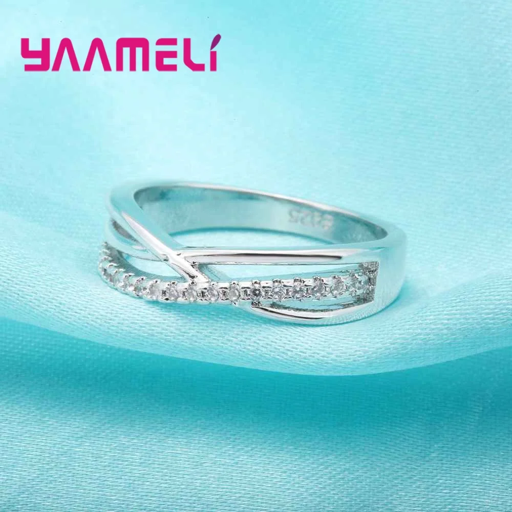 Европейские ювелирные изделия из кристаллов, обручальное кольцо с фианитами, женское 925 пробы Серебряное кольцо на палец ко Дню Святого Валентина, подарки для влюбленных