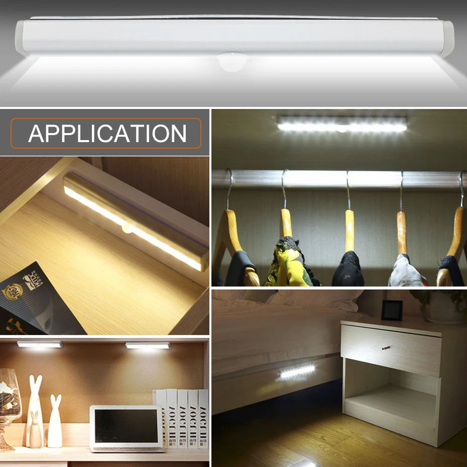 Pir Motion Sensor Led Cabinet Light Battery 6 10 Leds Pir Motion Sensor Led Cabinet Light