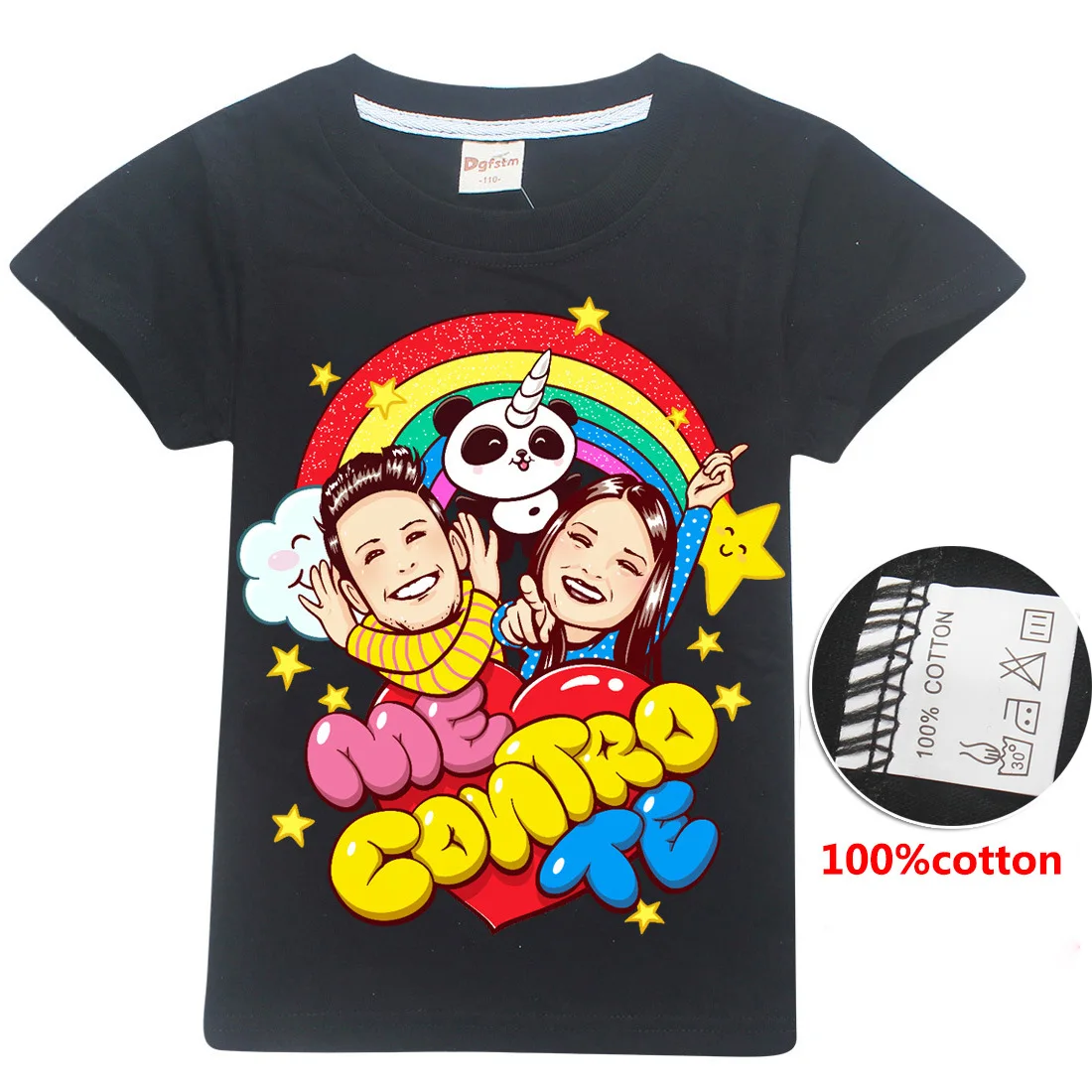 

2019 pure cotton children's T shirt 3d-printed me contro te short-sleeved vest fashion boy sweatshirt girl casual shirt baby top