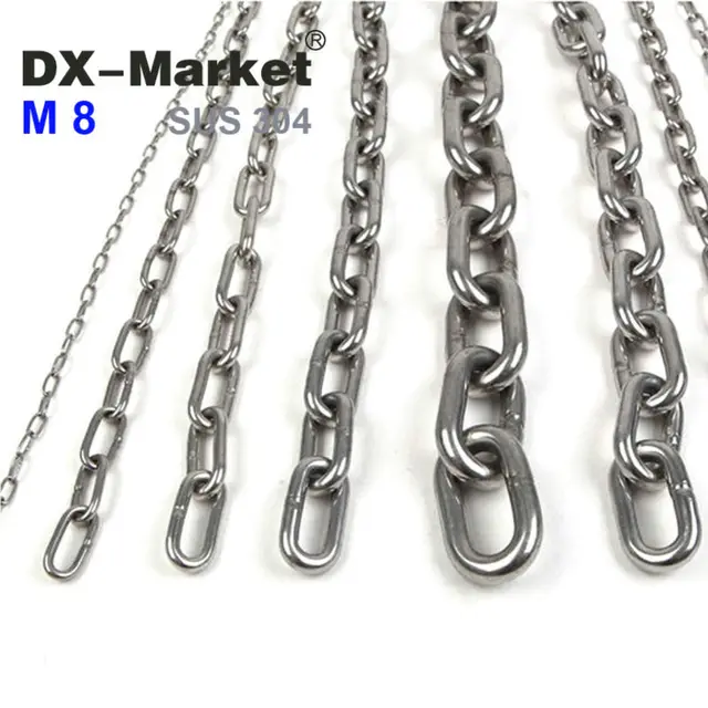 Catena Acciaio Inox 6 Metri - Con 2 Ganci Piatti, Spessore 1.5mm, Per Animali E Fai-Da-Te - Foto 5