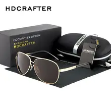 HDCRAFTER классические мужские поляризованные солнцезащитные очки с металлической оправой зеркальные очки для водителя Солнцезащитные очки для мужчин Oculos De Sol Masculino