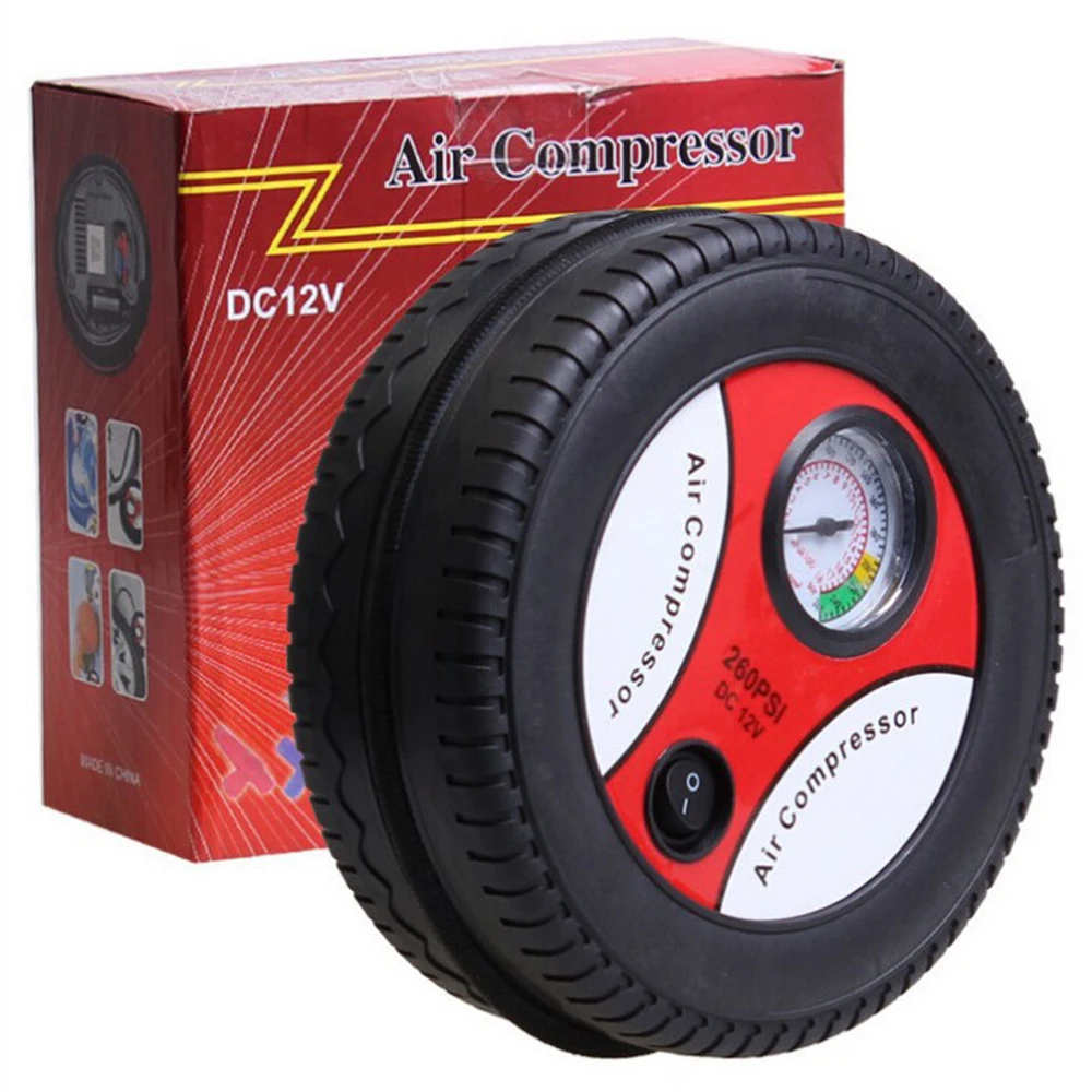 Mini 12V Portable Auto Tire Inflator Auto Air Compressor Car Inflatable