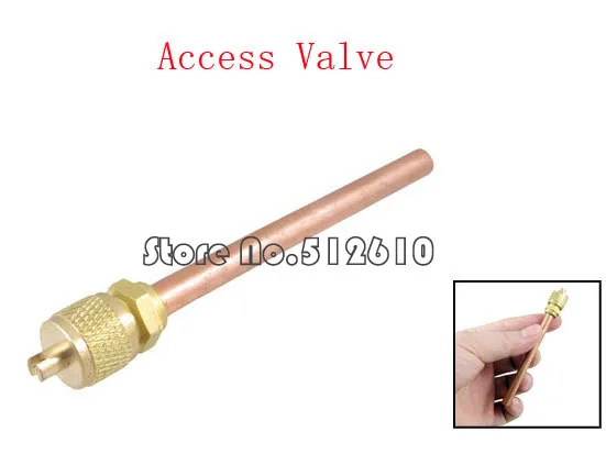

6mm OD Copper Tone Tube Air Conditioner Refrigeration Access Valve 10pcs