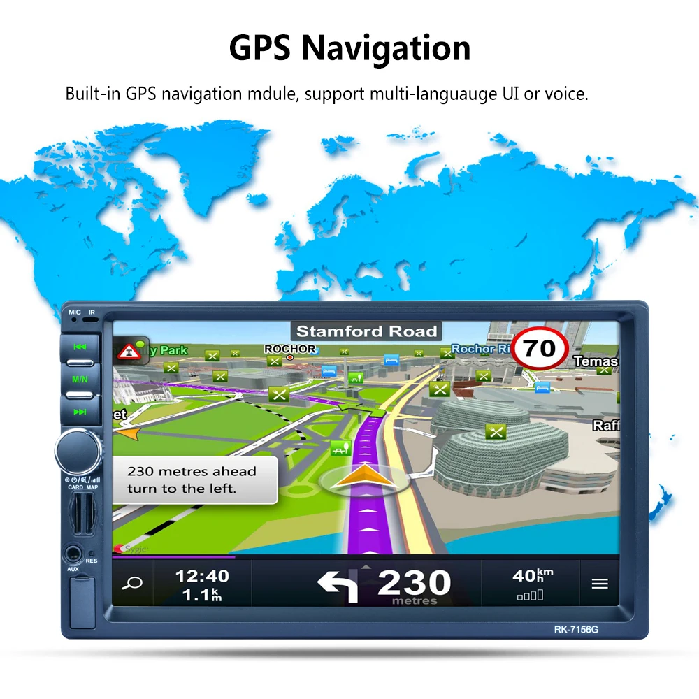 HEVXM 2 din автомобильный DVD плеер 7 ''Универсальный двойной Din GPS навигация видео