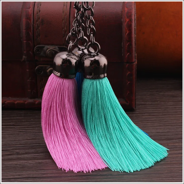 85mm 10pcs Mix Color Ice Silk Tassel For DIY Bracelet Findings
