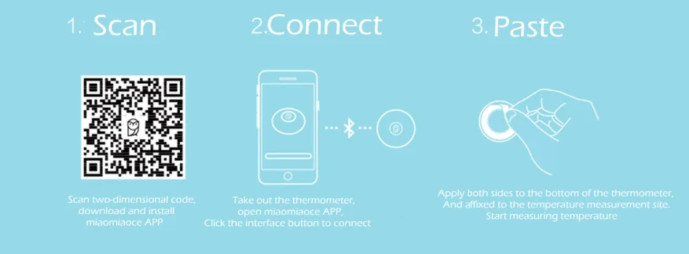Xiaomi Miaomiaoce цифровой термометр детский умный клинический термометр измерение аккрита постоянное наблюдение высокая температура сигнализация