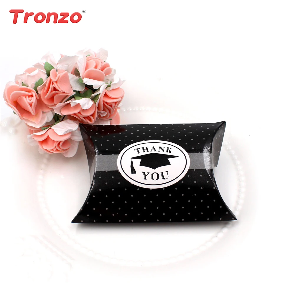 

Tronzo Graduation Candy Box Graduation Party Decoration 10pcs Thank You Doctorial Cap Pillow Gift Box Packages Graduation 2018
