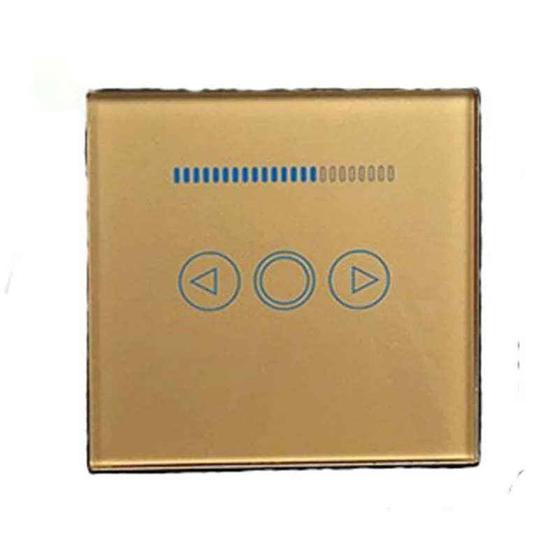 Сенсорные диммеры переключатель из закаленного стекла кристалл панель настенный контроллер переключатель для Orasm лампы/галогенные лампы и светодиодные с регулируемой яркостью - Цвет: Gold