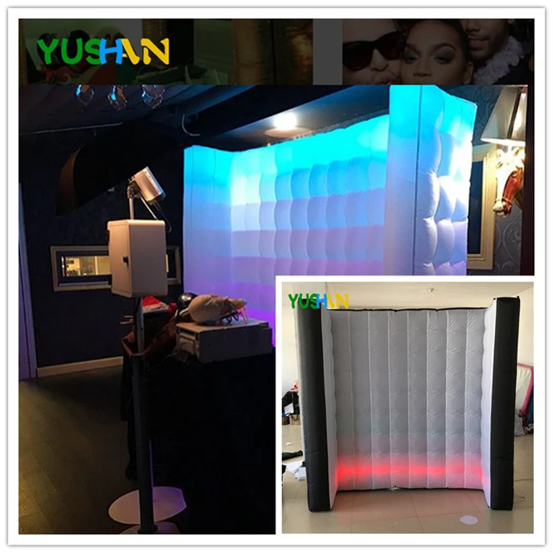 Nice Curve Portable Inflatable Wall Color Changing LED photography backdrops Wedding Photoboot HotSale | Дом и сад