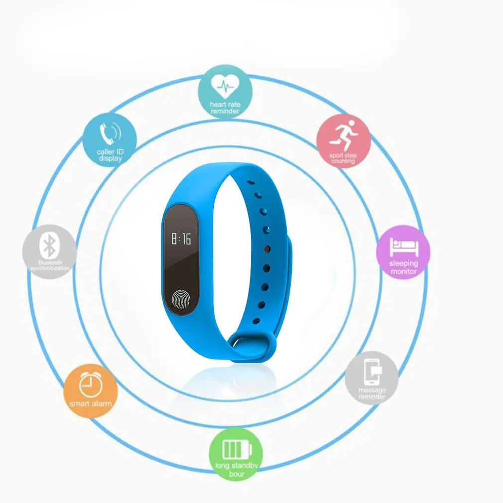 M2 водонепроницаемый монитор сердечного ритма Bluetooth умный Браслет для сна фитнес