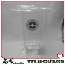 Добро пожаловать, стойка регистрации, банк, кафе, бар, станция для подсчета, колонки, podiums, Обучающие акриловые лектерны, коричневый подиум, клуб