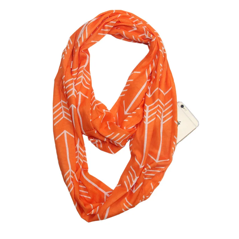 Портативный дизайнерский женский зимний шарф-трансформер Бесконечность с карманом петля на молнии шарф с карманом галстук из полиэстера LL181208