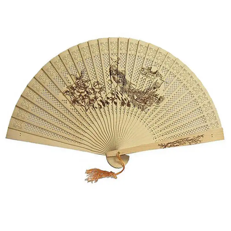 Китайский традиционный полый вентилятор, деревянный ручной работы, изысканный твердый вентилятор для вечерние веера, классный бамбуковый цветок, персонализированный 19feb19