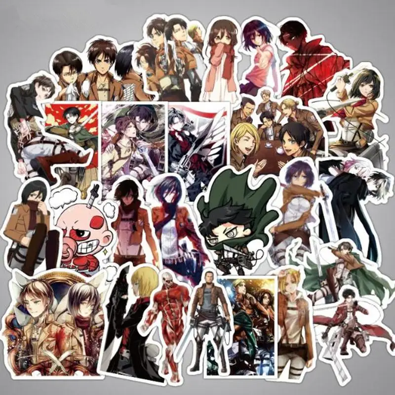 

39pcs/Lot Graffiti Advancing Titans Anime Sticker Cool Brand Scrapbooking Pegatinas Waterproof Guitar Notebook Skateboard Laptop