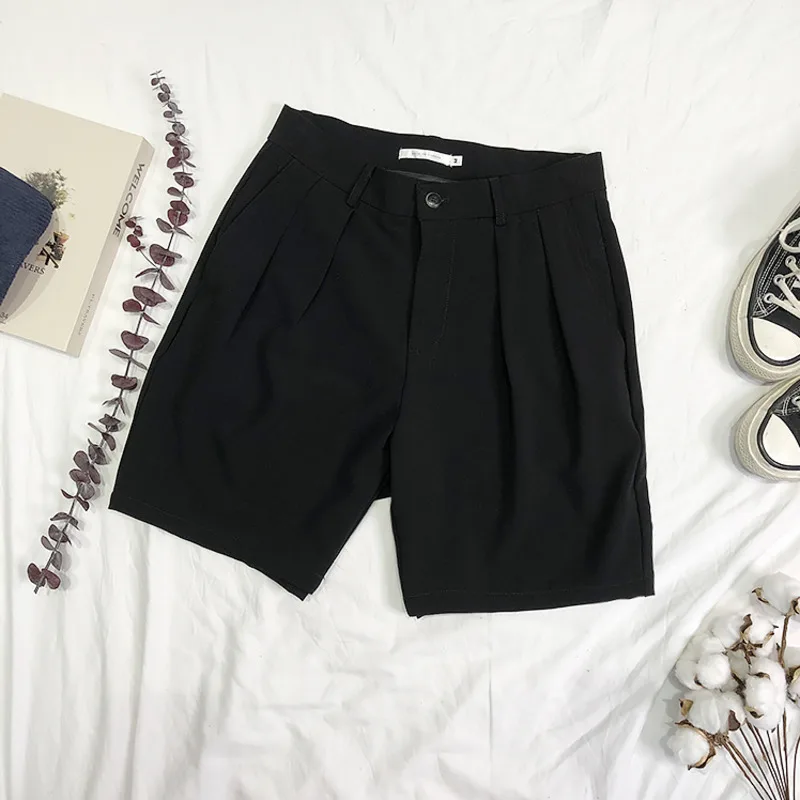 Летняя новая Корейская версия тренда оригинальной широкой ноги Тонкий секционный деловой Повседневный костюм шорты Streetwear уличная одежда