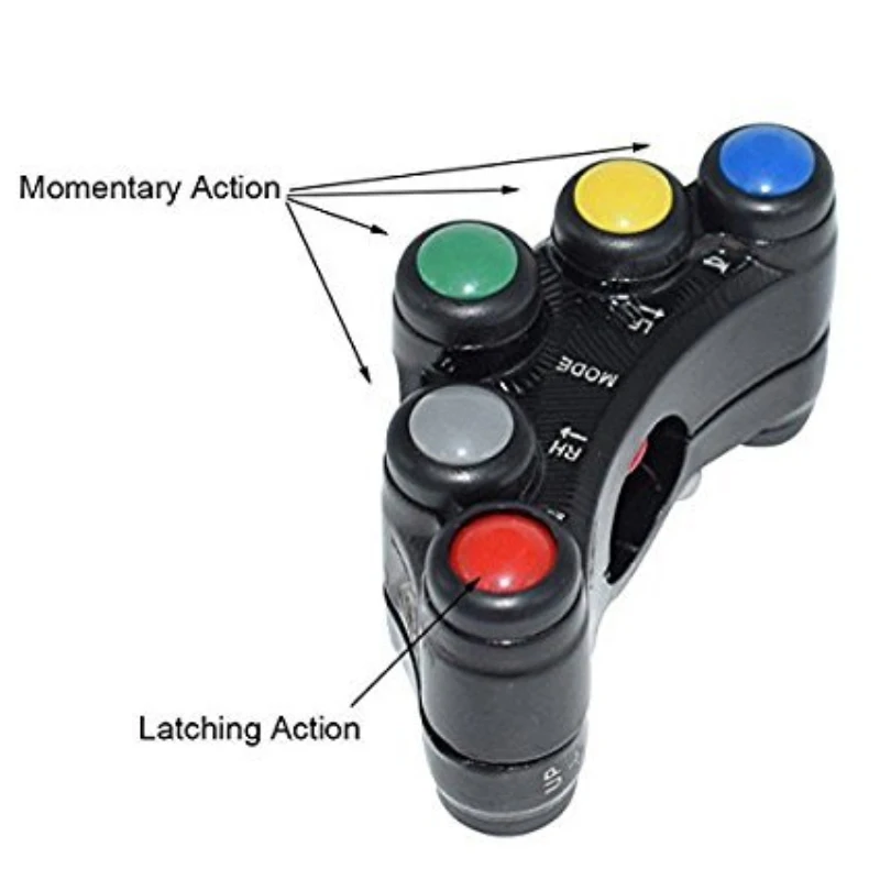 12V 7 Buttons ATV Motorcycle Switch Assembly 22mm Handlebar Moment/Latching Fine
