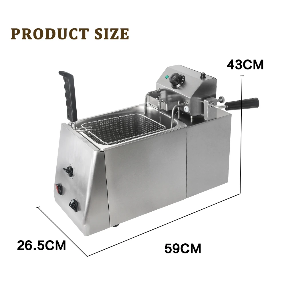 ITOP Electric Deep Fryers Auto Lift-Up Fried Machine Potato Chip Chicken Frying Stainless Steel With Timer Temperature Control