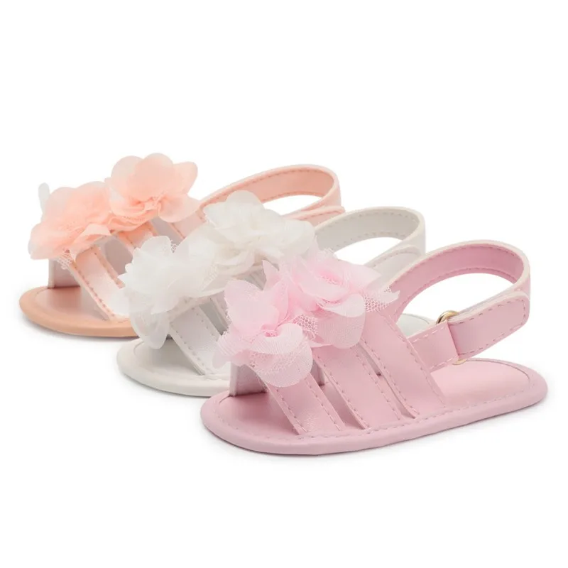 

Summer PU leather Flower Princess Shoes Solid Toddler Shoe New Arrival Baby First Walkers Girls Shoes