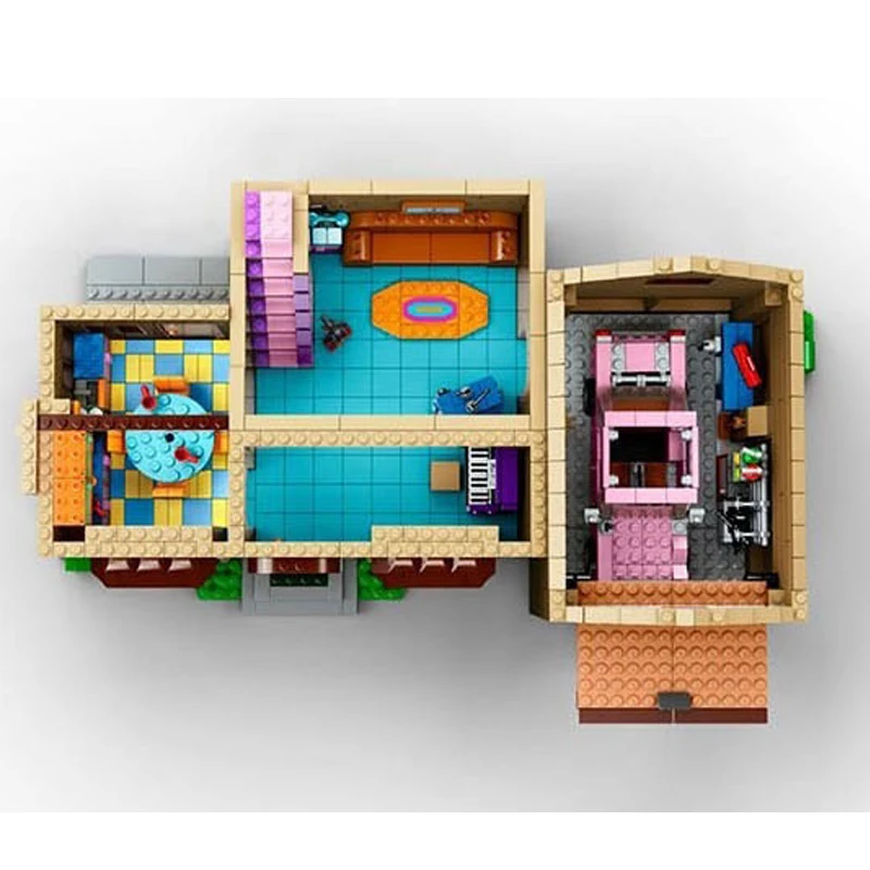 Совместим с серией Симпсонов, модель 71006, строительные игрушки, дом Симпсонов, 2575 шт., 16005, строительные блоки, игрушки и хобби