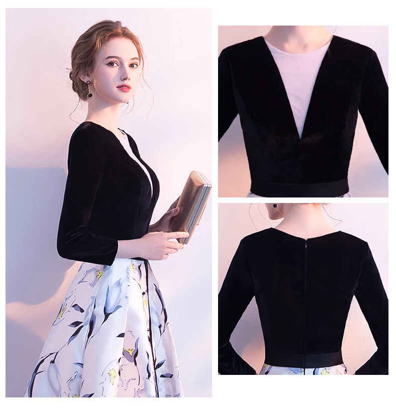 Robe de Soiree Longue Real Kaftan Dubai Black Long Sleeve A-line Evening Dresses 2018 Formal Evening Gowns China Vestido Longo Robe de Soiree Longue Real Kaftan Dubai Black Long Sleeve A-line Evening Dresses 2018 Formal Evening Gowns China Vestido Longo