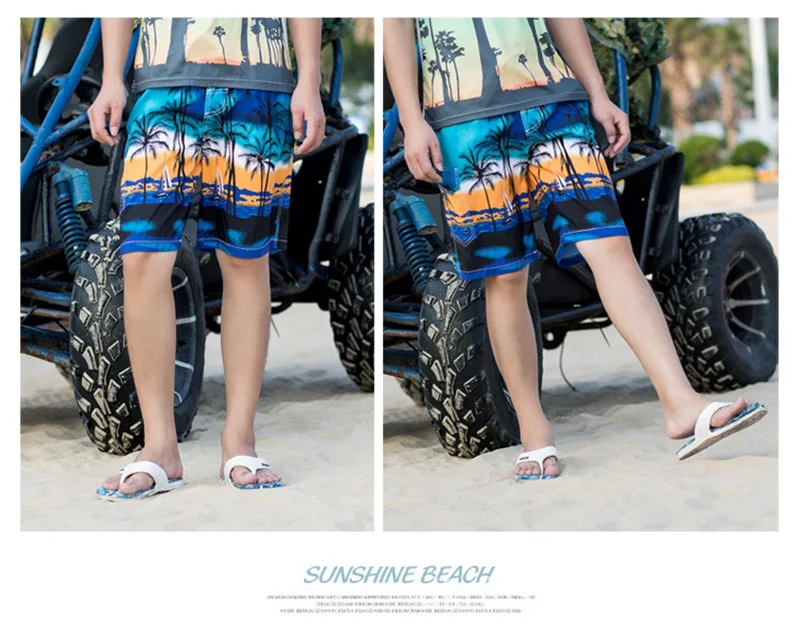 Летние быстросохнущие пляжные шорты Плавки мужские Пляжные шорты мода печатных Пляжные шорты трусы Homme Короткие