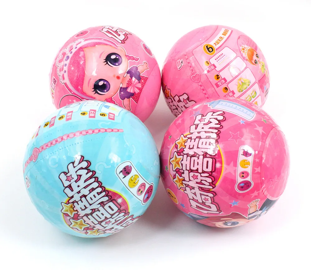 

Cartoon surprise guess open surprise egg doll girl boy DIY toy pretend play learning education toy bouncing ball catapult egg