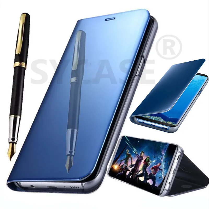 Чехол SY для samsung Galaxy Note 9 8 5 4 S6 S7 Edge S8 S9 Plus роскошный кожаный Смарт С Откидывающейся