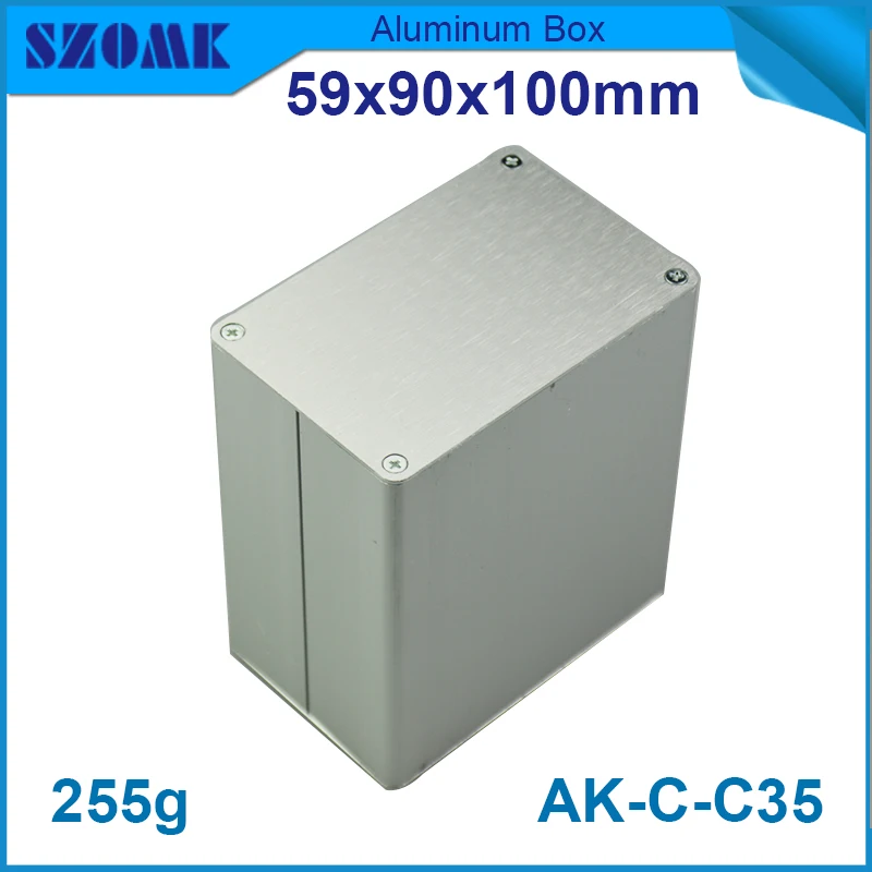 

1 piece silver color smooth surface anodizing and powder coating diy box aluminum electronic enclosure 59*90*100mm