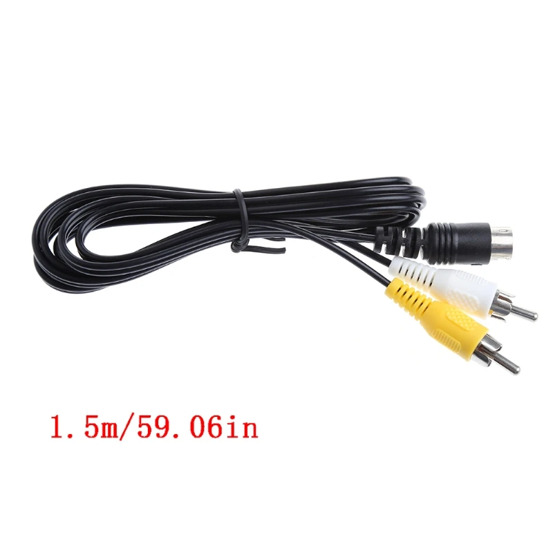 Черный 1,5 м/5 футов Аудио Видео AV стерео композитный кабель-адаптер для SEGA Genesis/MD