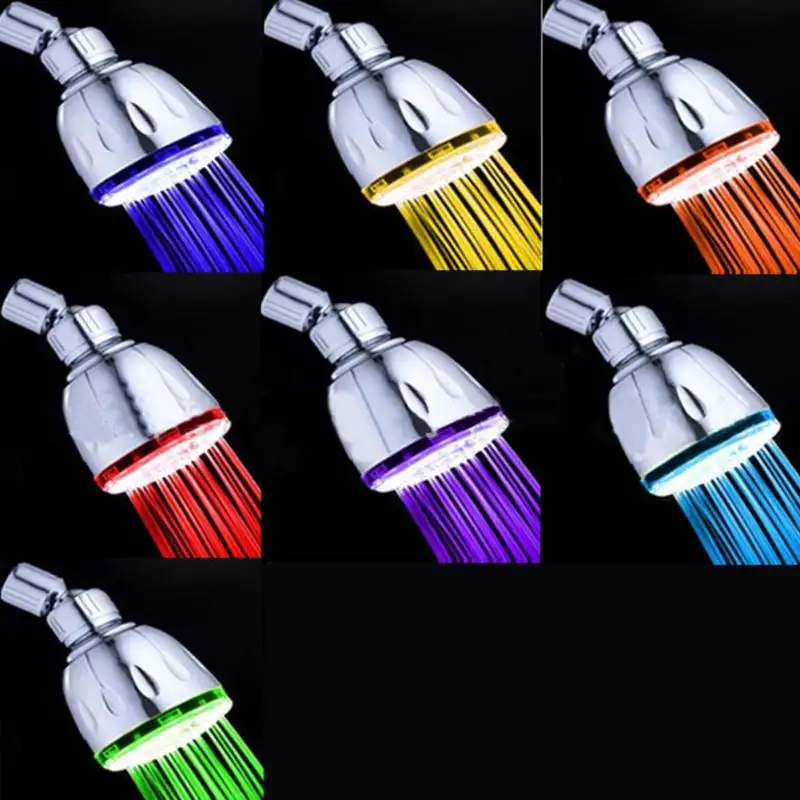 

Bathroom Automatic 7-color Changing Shower Head LED Luminous color Gradient Shower Nozzle Showerhead High Quality