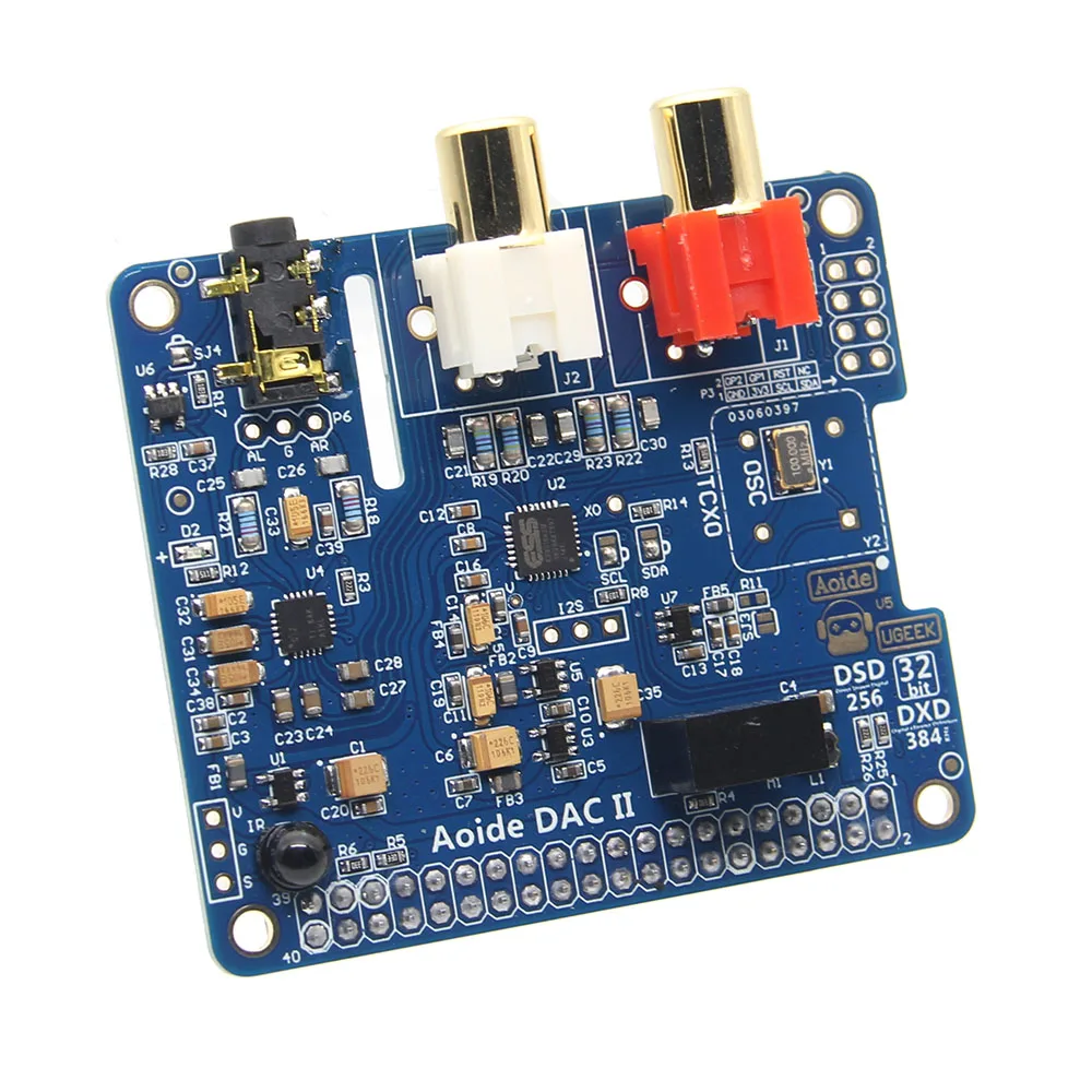 Raspberry Pi DAC II ES9018K2M DSD аудио DAC Плата расширения Звуковая карта для Raspberry Pi 3 Model B+ Plus/3B/Pi 2B/B