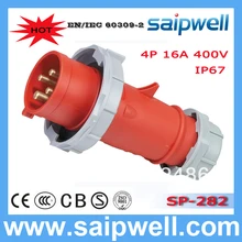 SAIP Горячие Sale16A IP67 4 P+ E en/iec 60309-2 электрические вилки и розетки SP282
