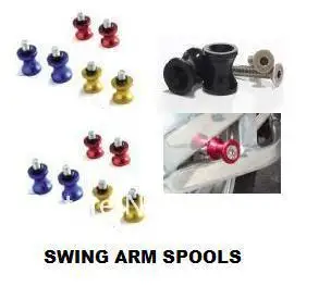 

5SETS 6M 8mm MOTORCYCLE Swingarm Spools Sliders Bobbins FOR Honda/Suzuki/Ducati/Triumph SWINGARM SPOOLS FOR MOTORCYCLE STANDS
