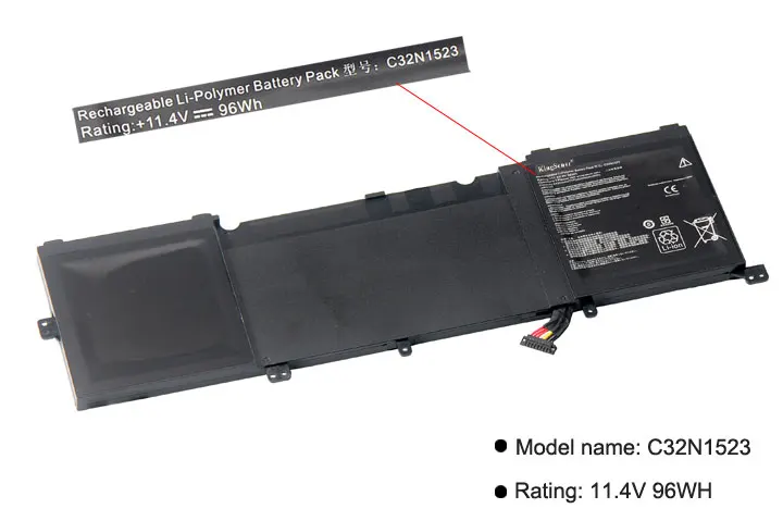 Kingsener Nova Bateria do Portátil para Asus Zenbook Ux31 C22-ux31 Ux31a Ux31e Ux31e-dh72 C22-ux31 C23-ux31 7.4 v 50wh 6840 Mah - Imagem 3