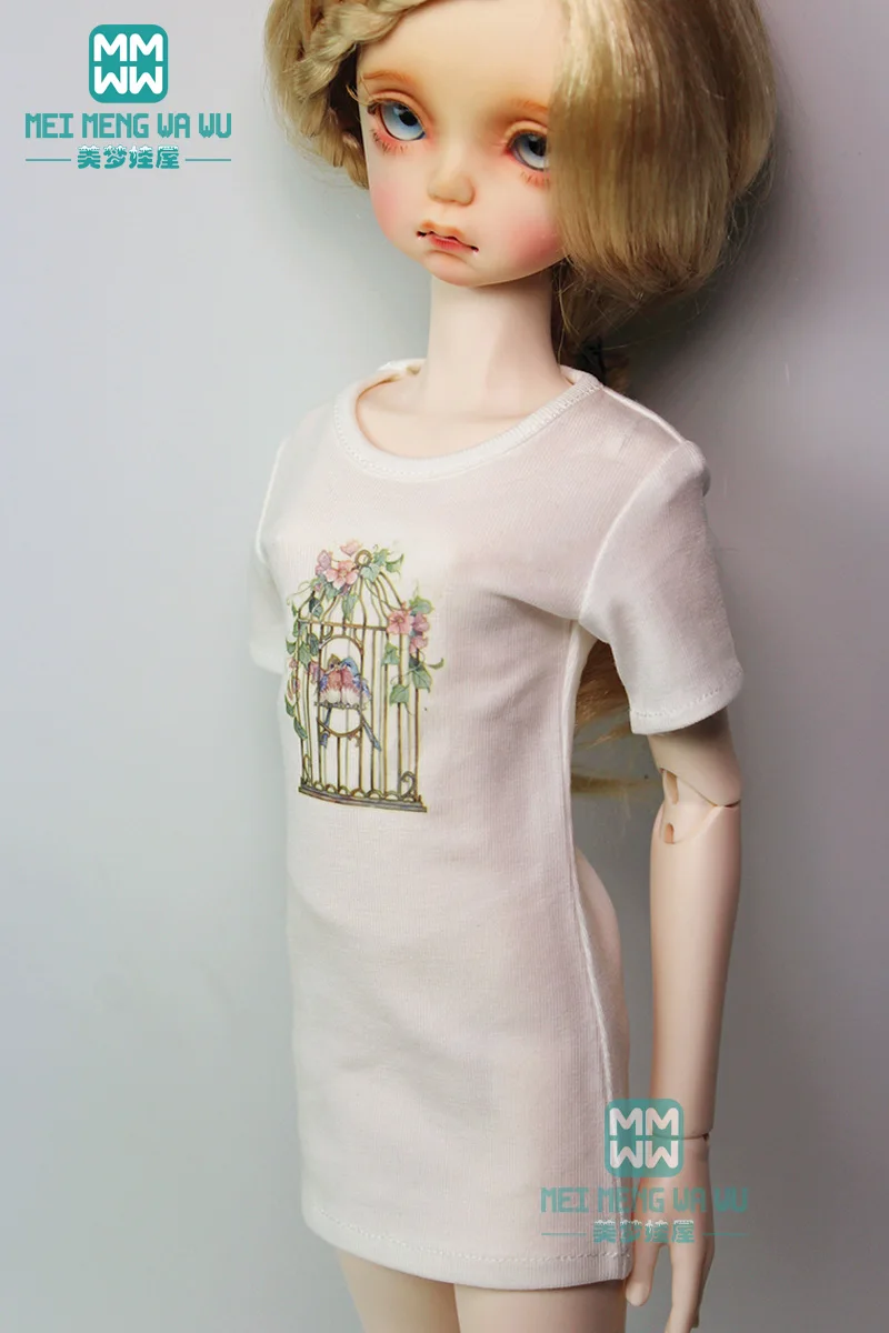 Одежда для куклы BJD подходит 1/4 BJD кукла модная футболка с принтом различные узоры