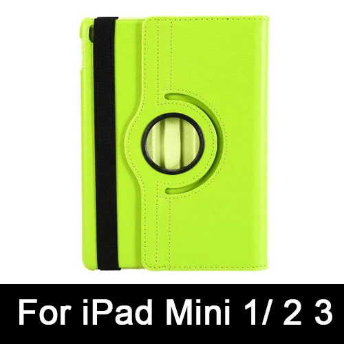 Кожа Smart Cover чехол для Apple iPad Air 2 колесика с камерой низкого давления х 1 5 6 iPad mini 1 2 3 iPad 9,7 5th 6th поколения 360 градусов вращающийся - Цвет: For Mini 1 2 3