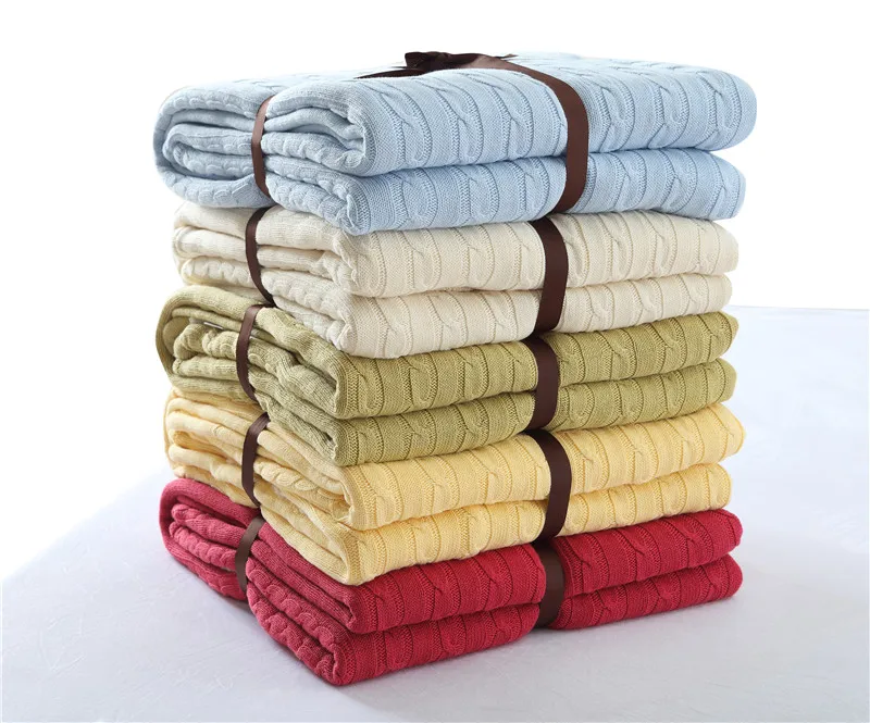 

winter weighted fleece deken blanket for bed sofa blankets adult chunky knit Bedspread solid soft fluffy throw