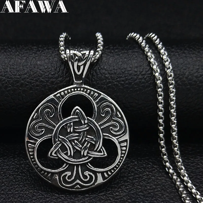 Серебристый браслет из нержавеющей стали Цвет Viking скандинавский en ирландец Celtics