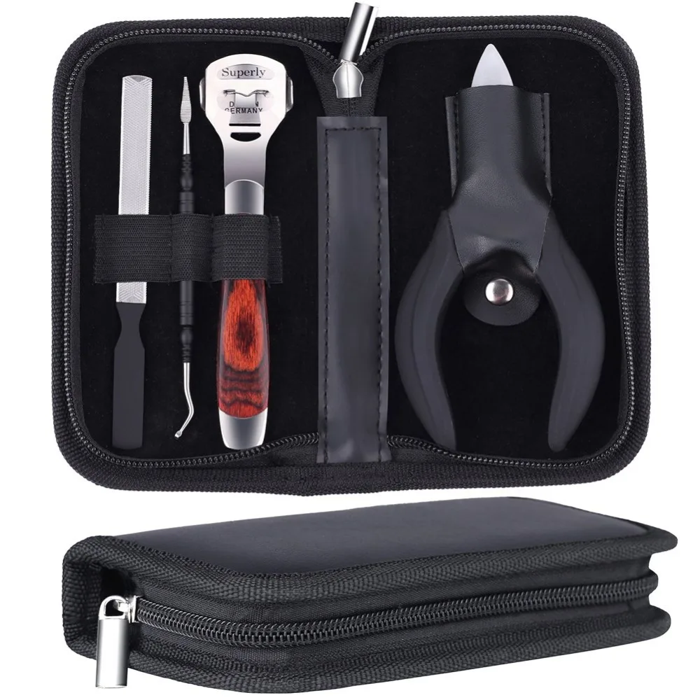 4pcs Manicure Pedicure Set Foot Care Tools Callus Shaver Ingrown