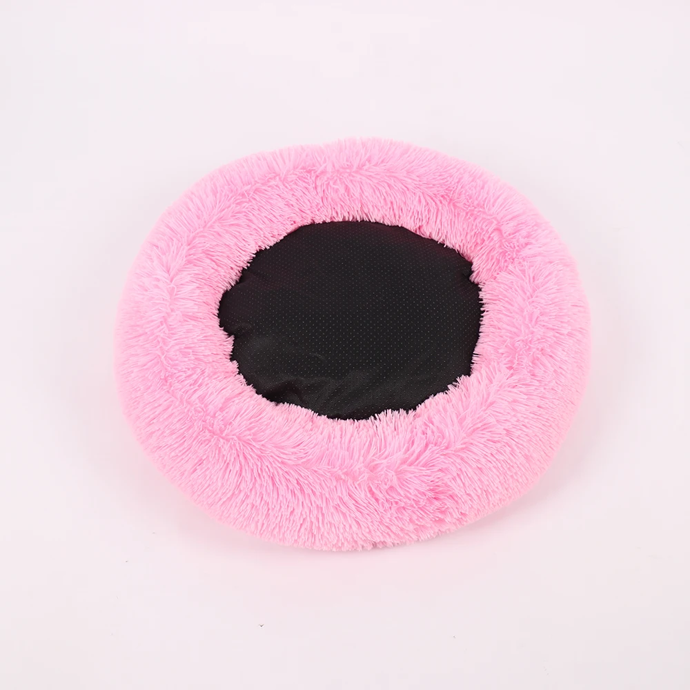 buy Round Soft Pet Cat Dog Bed Sofa for Small Dogs Sleeping House Blanket Winter Warm Nest Puppy Cave