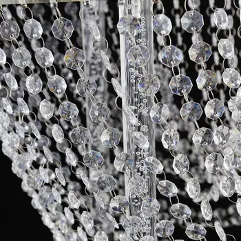 

164 feet/lot Clear Acrylic Crystal Octagonal Bead Curtain Garland Strands DIY Craft Hanging Ornament for Wedding Party Supplies