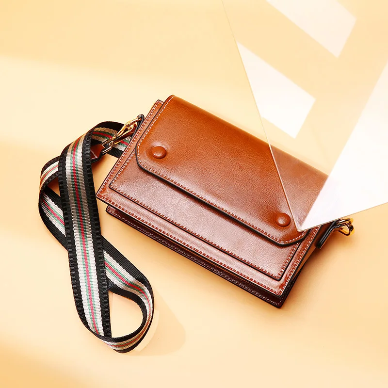 

Brand Designer Women Genuine Leather Handbag 2019 Summer New Fashion Broad Single Shoulder Mini Messenger Bag Ladies Small Bags