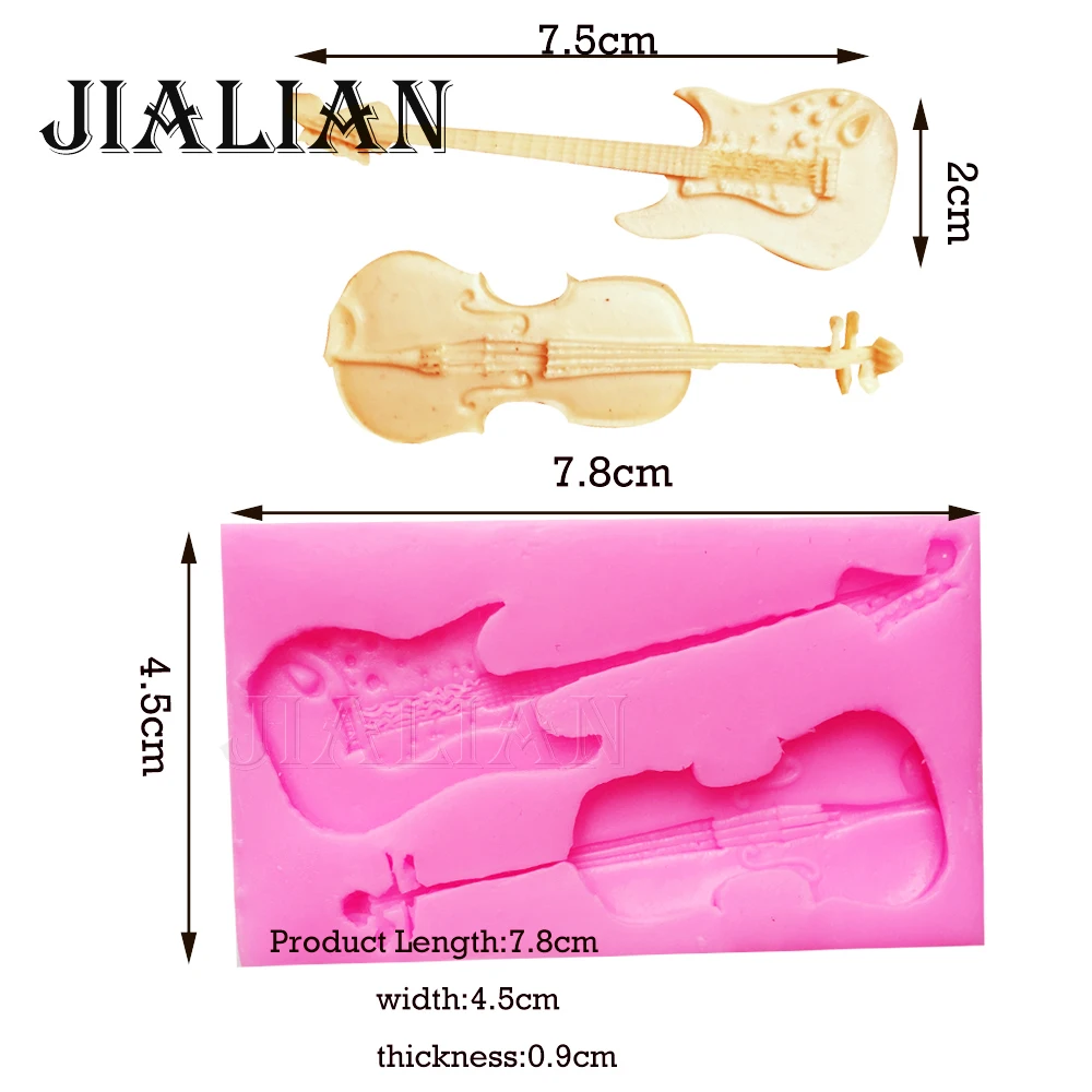 Лютни силиконовая форма пианино украшение для помадной глазури силиконовая форма DIY торт приборы для украшения выпечки прессформы T0983