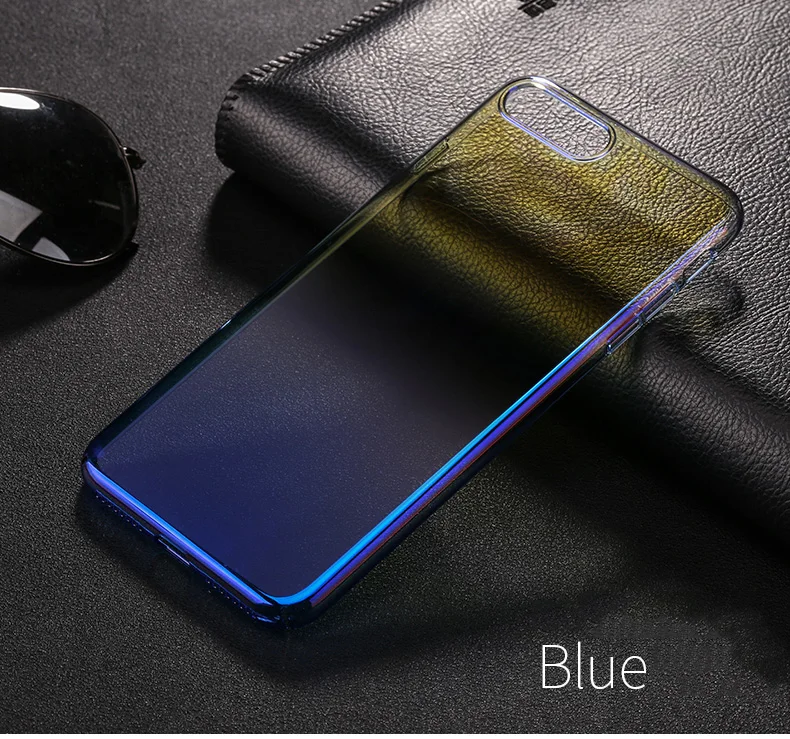 Baseus Gradient Color Cases For iPhone 7 Case Transparent Plastic Back Cover Case For iPhone 6 6s 7 Plus Capinha Couque          (17)