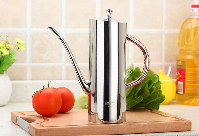 Stainless steel kitchen oil bottle leak proof home tool vinegar pot oil kitchen products seasoning bottle
