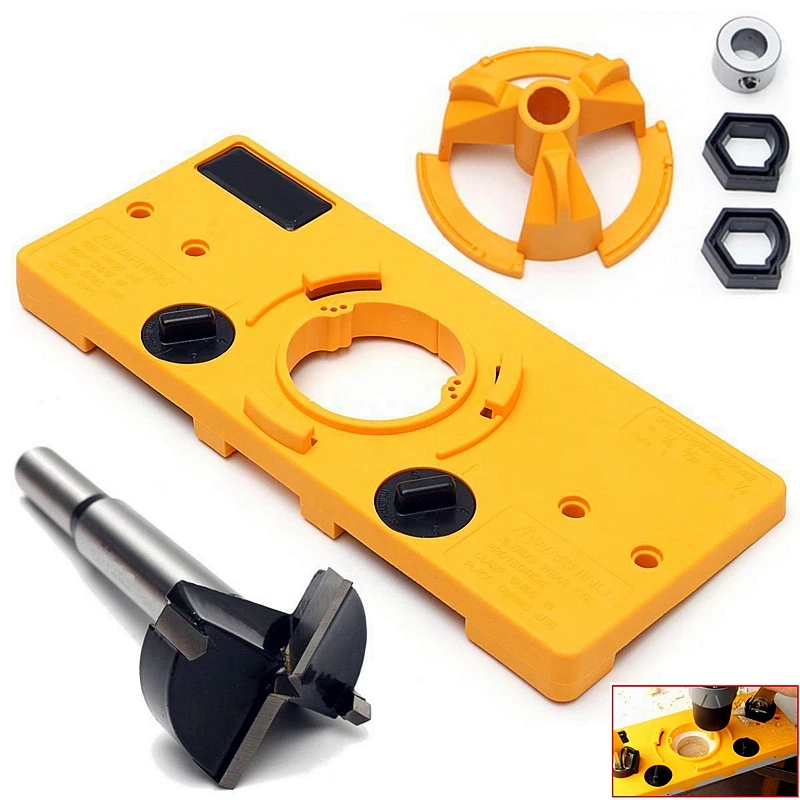 Woodworking Tools Set Hinge Drill Positioning Hole Punch Drilling Guide 35mm Hot